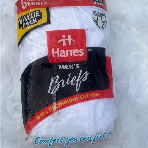 Hanes Men's Classic White Briefs Pack - Picture 2 of 12